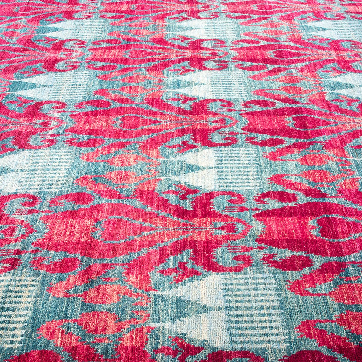 Multicolored Transitional Wool Rug - 9'10" x 14'1"
