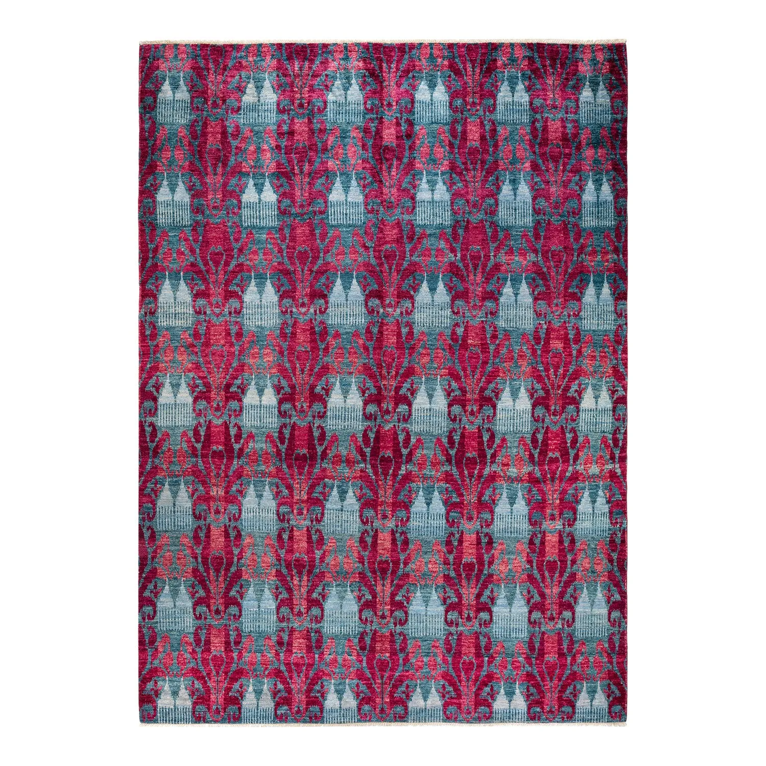 Multicolored Transitional Wool Rug - 9'10" x 14'1"