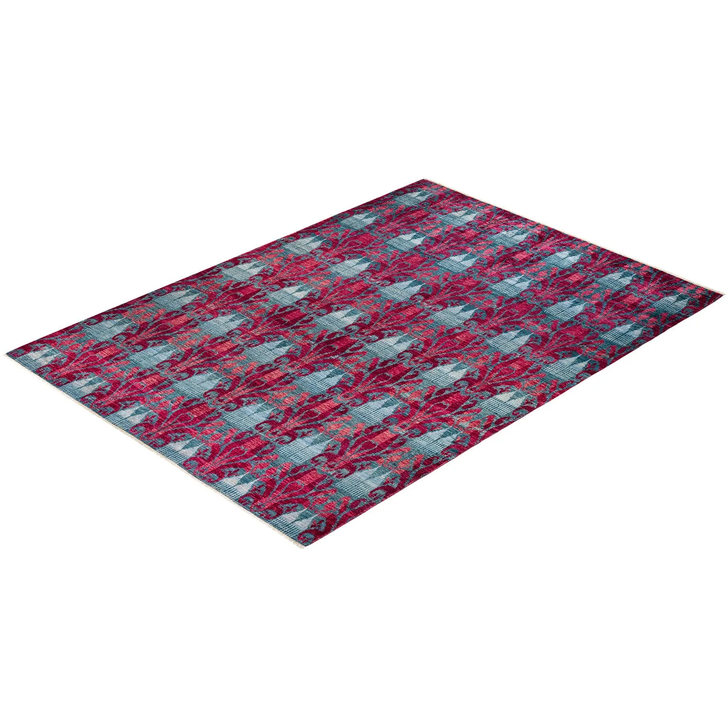Multicolored Transitional Wool Rug - 9'10" x 14'1"