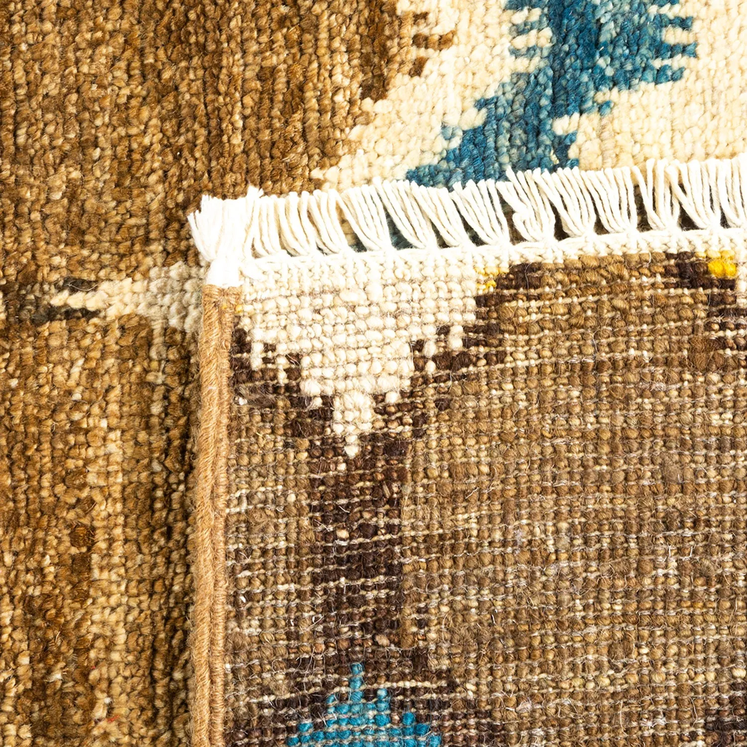 Multicolored Transitional Wool Runner - 2'9" x 12'3"