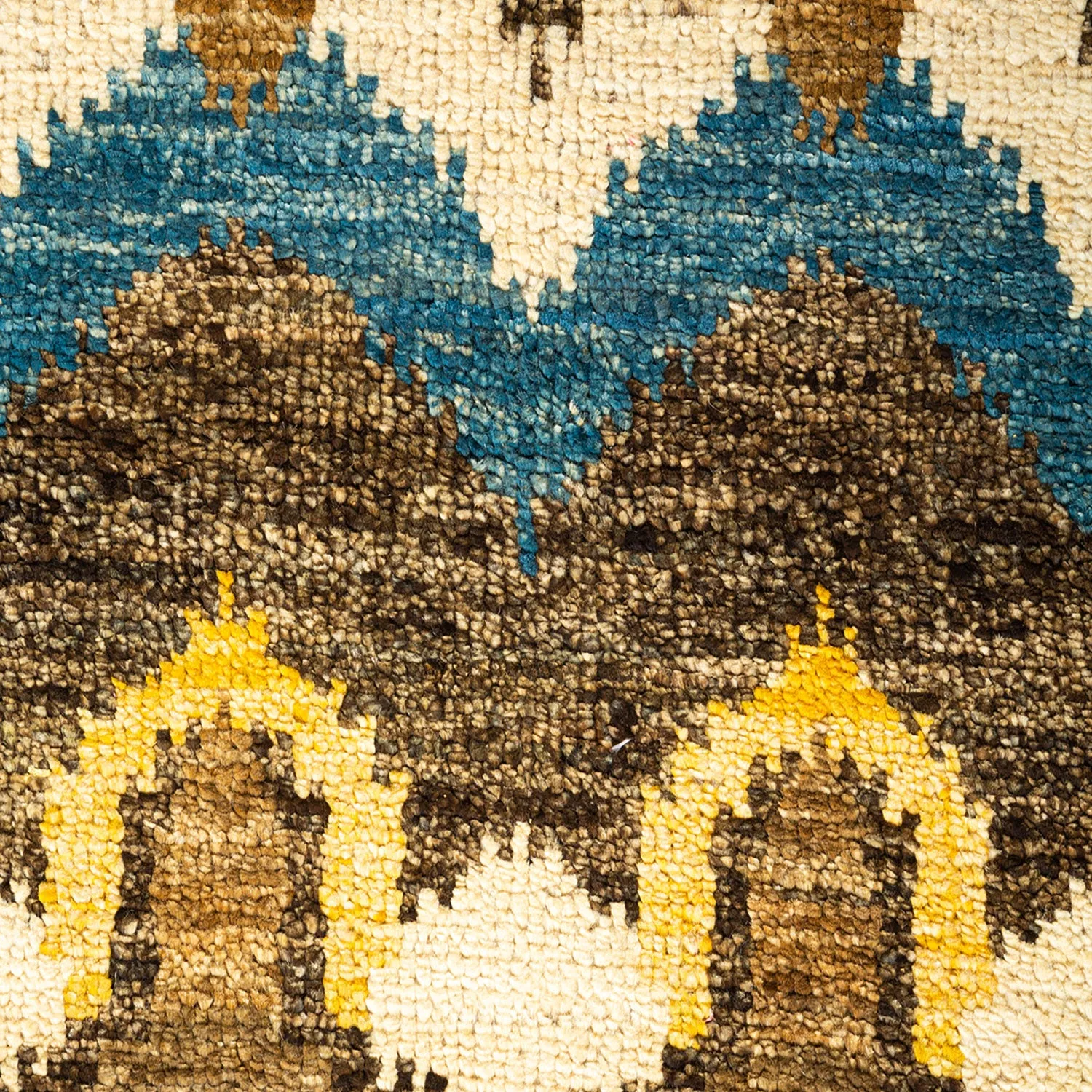 Multicolored Transitional Wool Runner - 2'9" x 12'3"