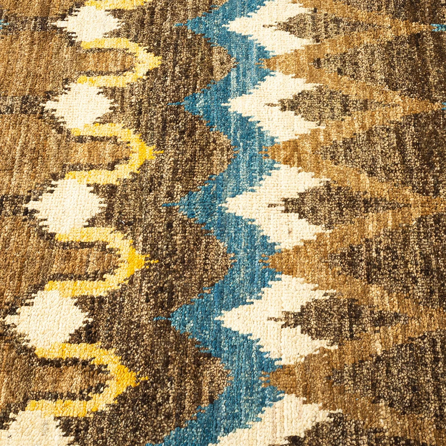 Multicolored Transitional Wool Runner - 2'9" x 12'3"