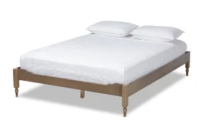 Naomi Weathered Gray Oak Wood Platform Bed (Full)