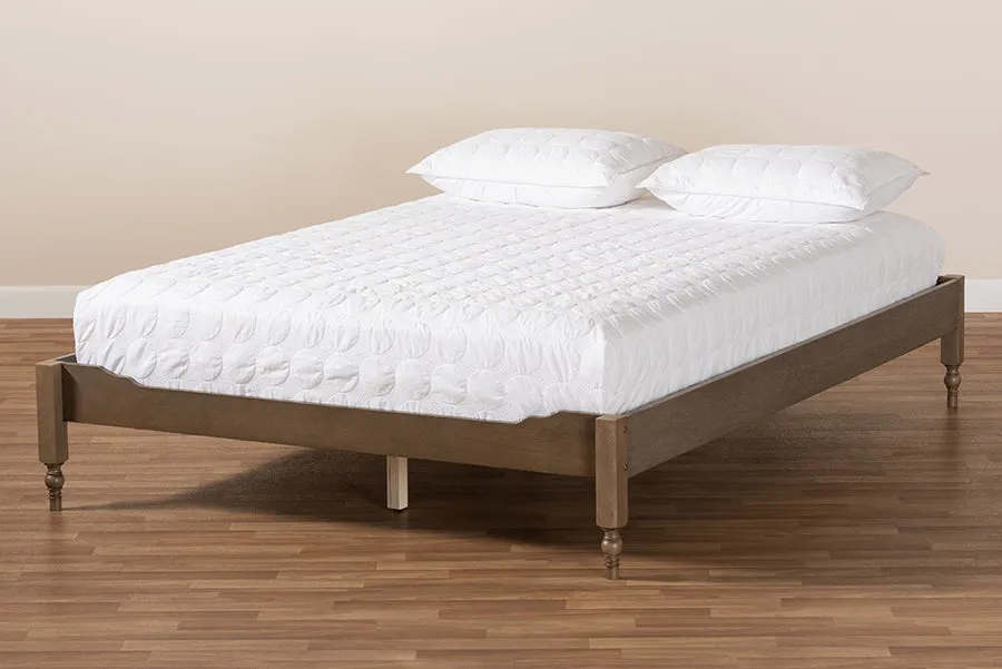 Naomi Weathered Gray Oak Wood Platform Bed (Full)