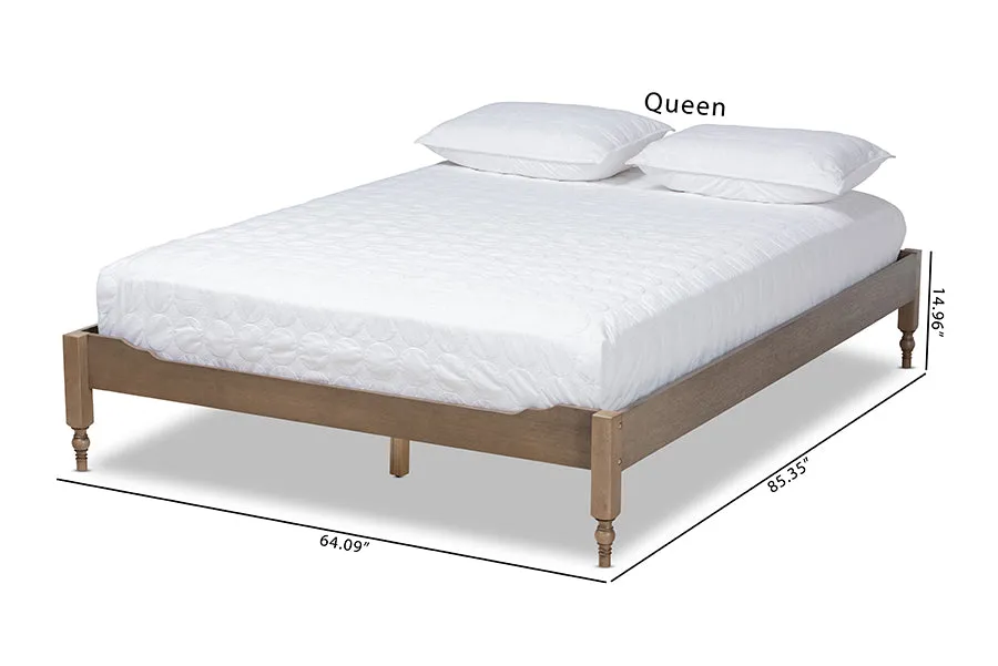 Naomi Weathered Gray Oak Wood Platform Bed (Full)