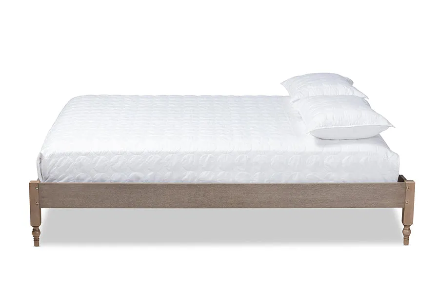 Naomi Weathered Gray Oak Wood Platform Bed (Full)