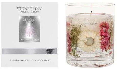 Nature's Gift Apple Blossom Natural Wax Gel Candle Vase with Gift Box