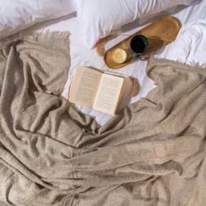 Nest Fringed Throw - Clay
