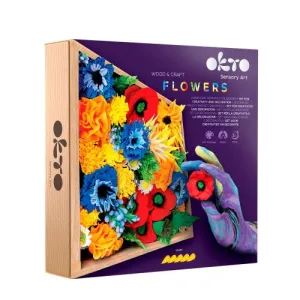 OKTO DIY Wood & Craft Flower Clay Kit - Flowers: Freedom