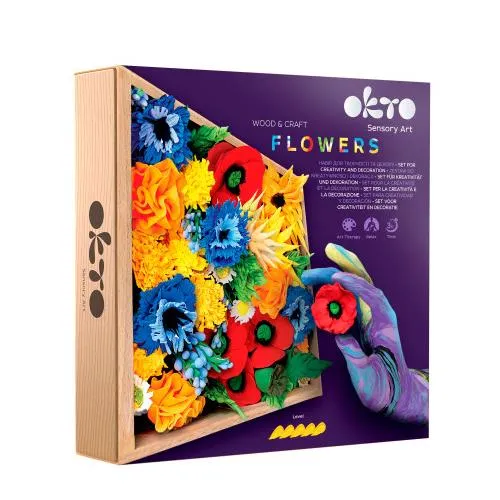OKTO DIY Wood & Craft Flower Clay Kit - Flowers: Freedom