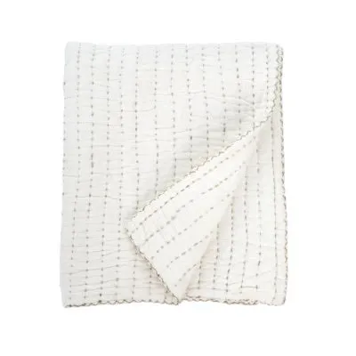 Olive Quilted Throw 50x60