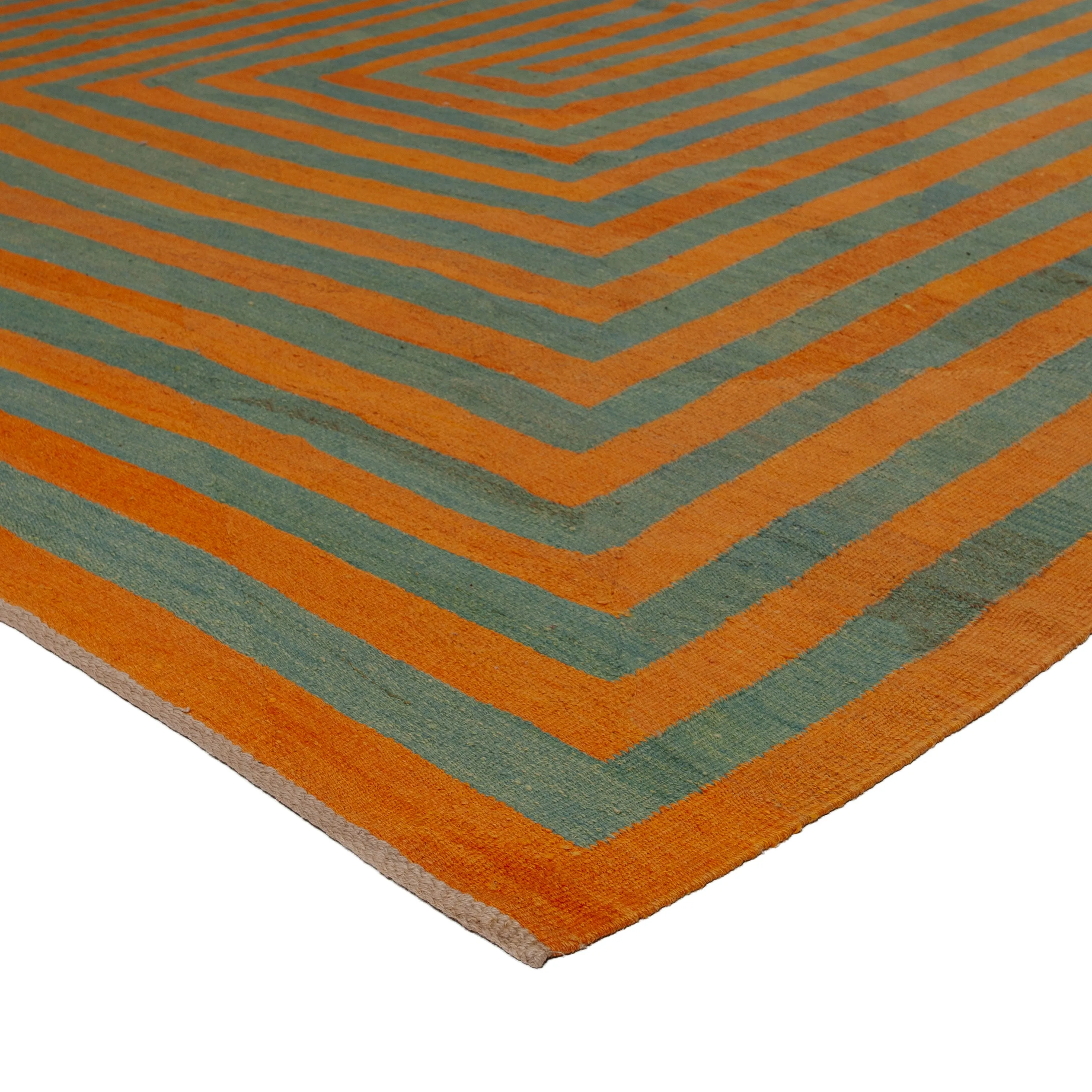Orange Kilim Rug - 7'10" x 11'3"