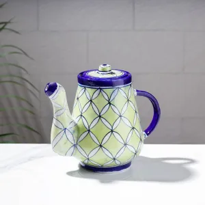 Original Blue Pottery Ceramic Tea Pot (8 in)