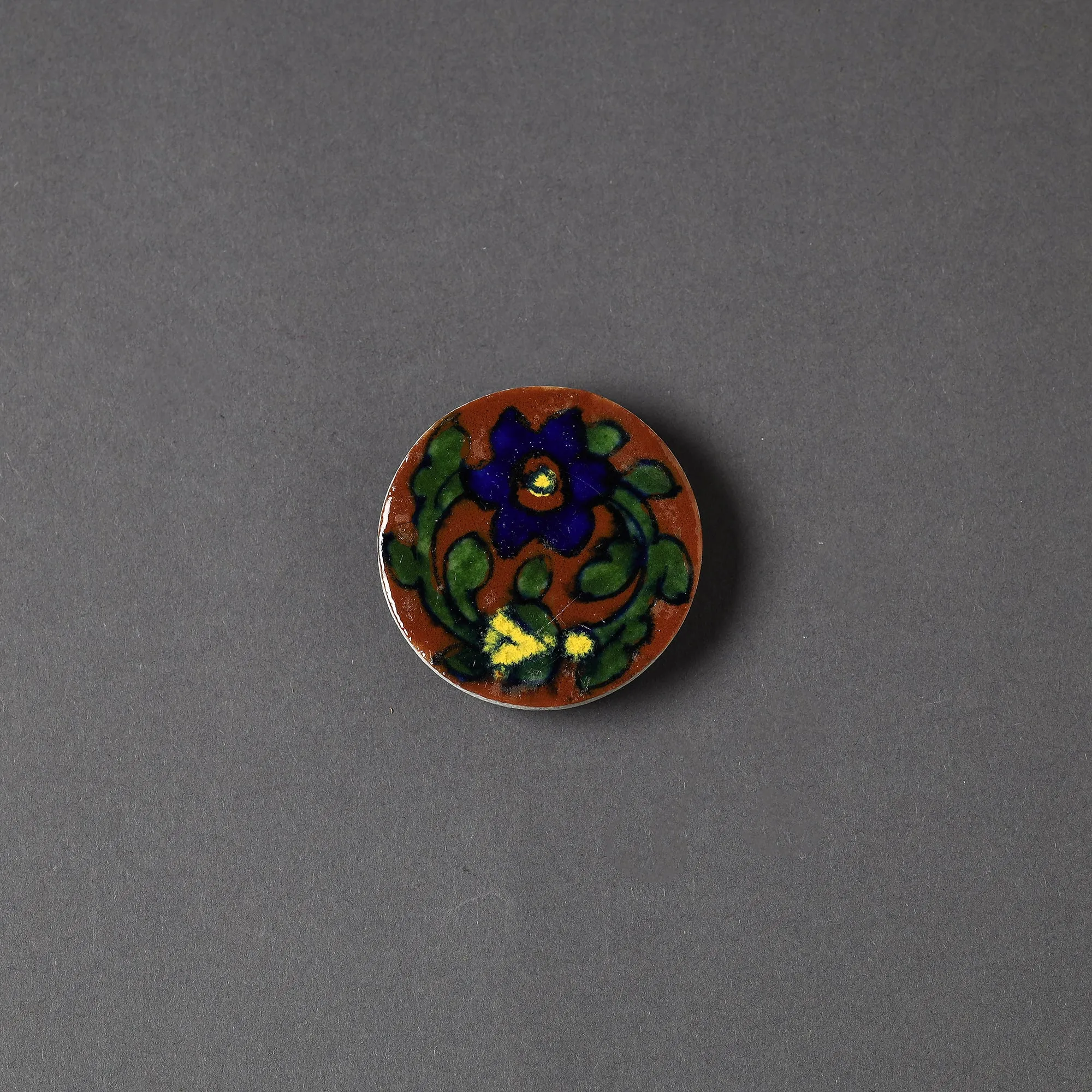 Original Blue Pottery Ceramic Tile Fridge Magnet