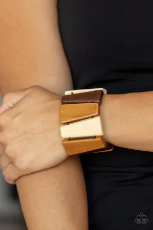Paparazzi Barbados Backdrop - Multi Wooden Bracelet