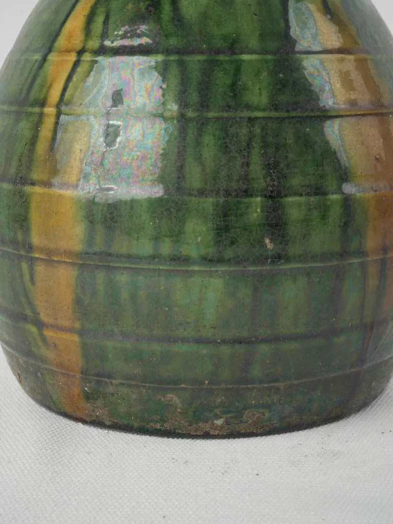 Petite Biot Pottery Pitcher w/ Green Glaze -1960s 7½"