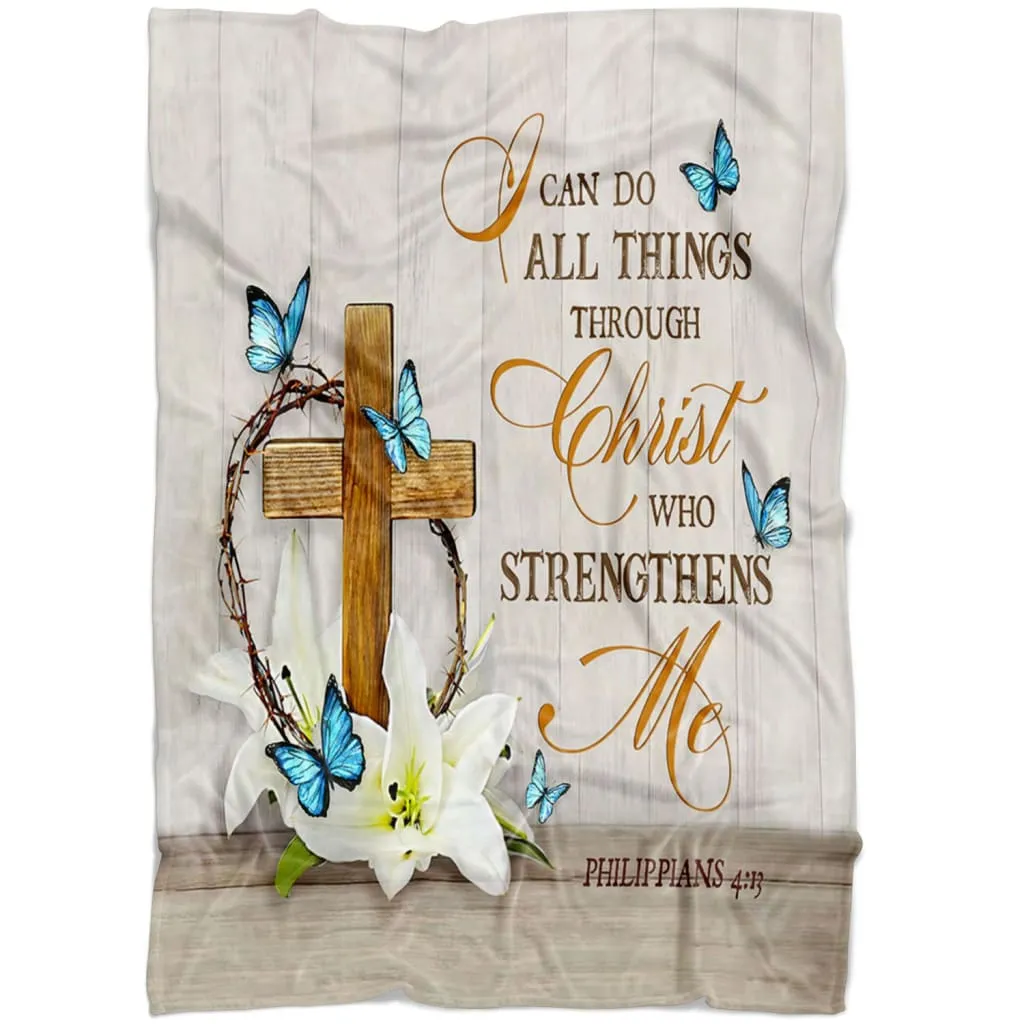 Philippians 413 Nkjv Fleece Blanket - Christian Blanket - Bible Verse Blanket