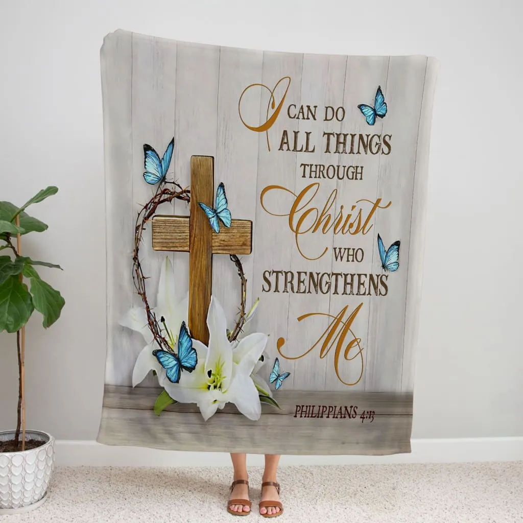 Philippians 413 Nkjv Fleece Blanket - Christian Blanket - Bible Verse Blanket