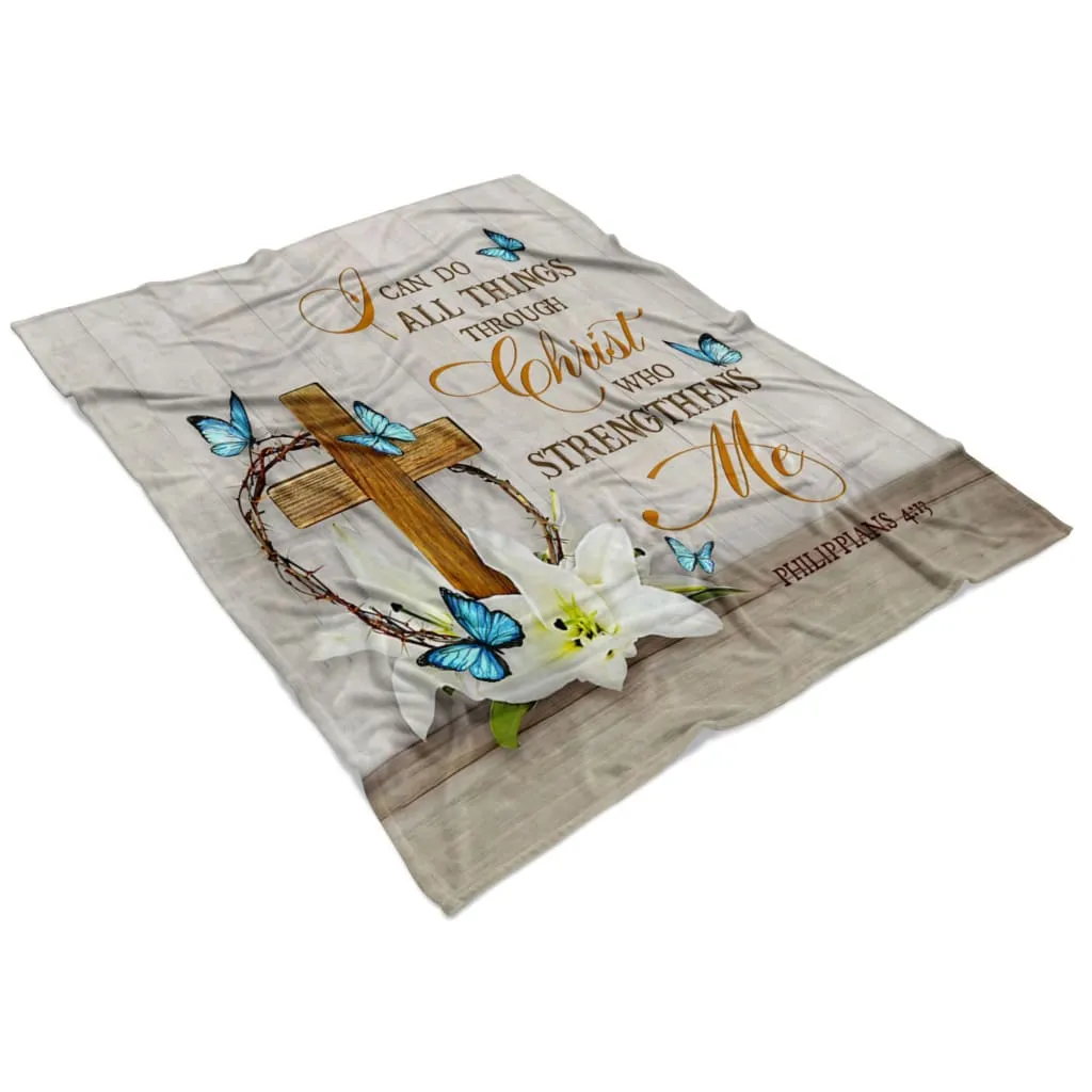 Philippians 413 Nkjv Fleece Blanket - Christian Blanket - Bible Verse Blanket