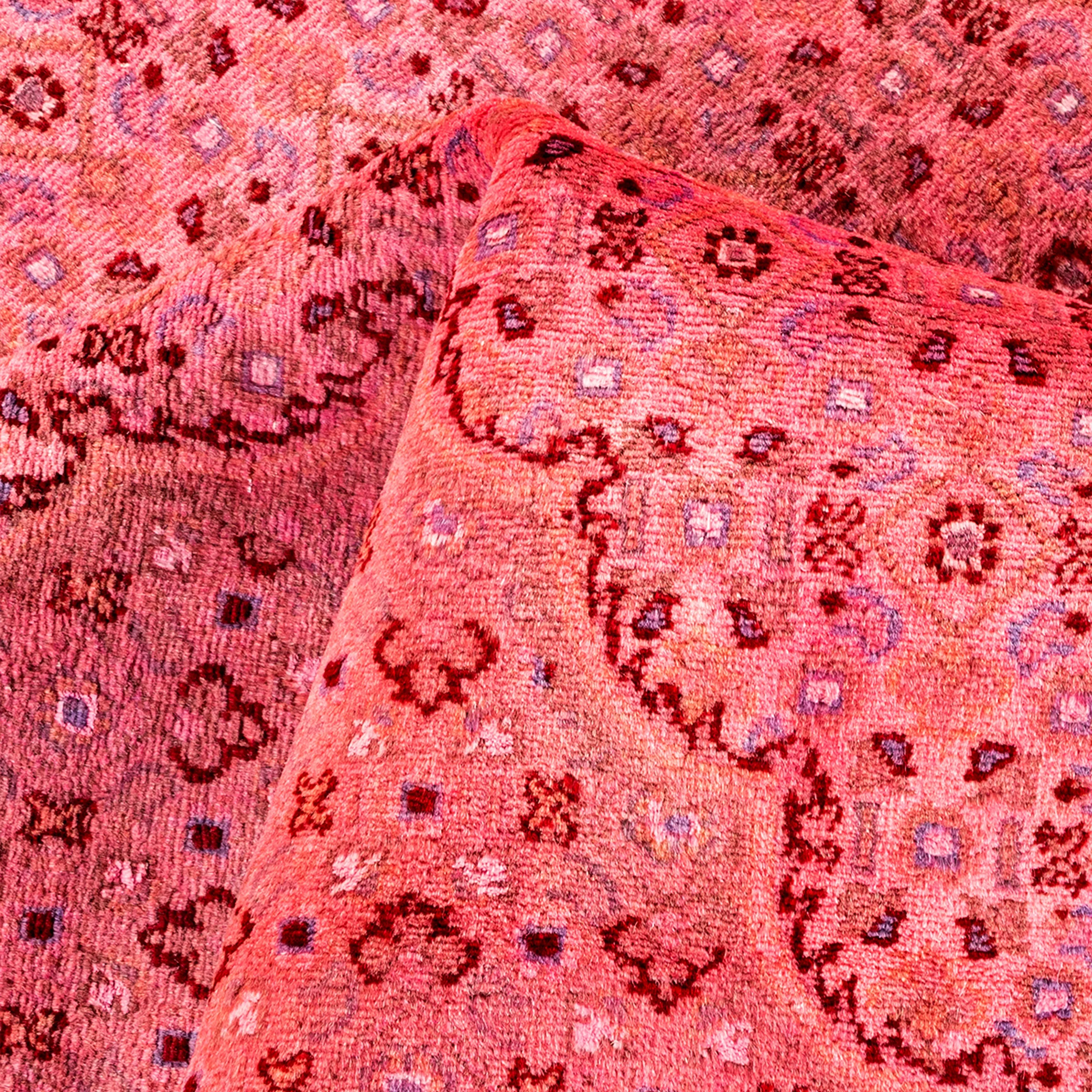 Pink Overdyed Wool Rug - 8' 1" x 10' 5"