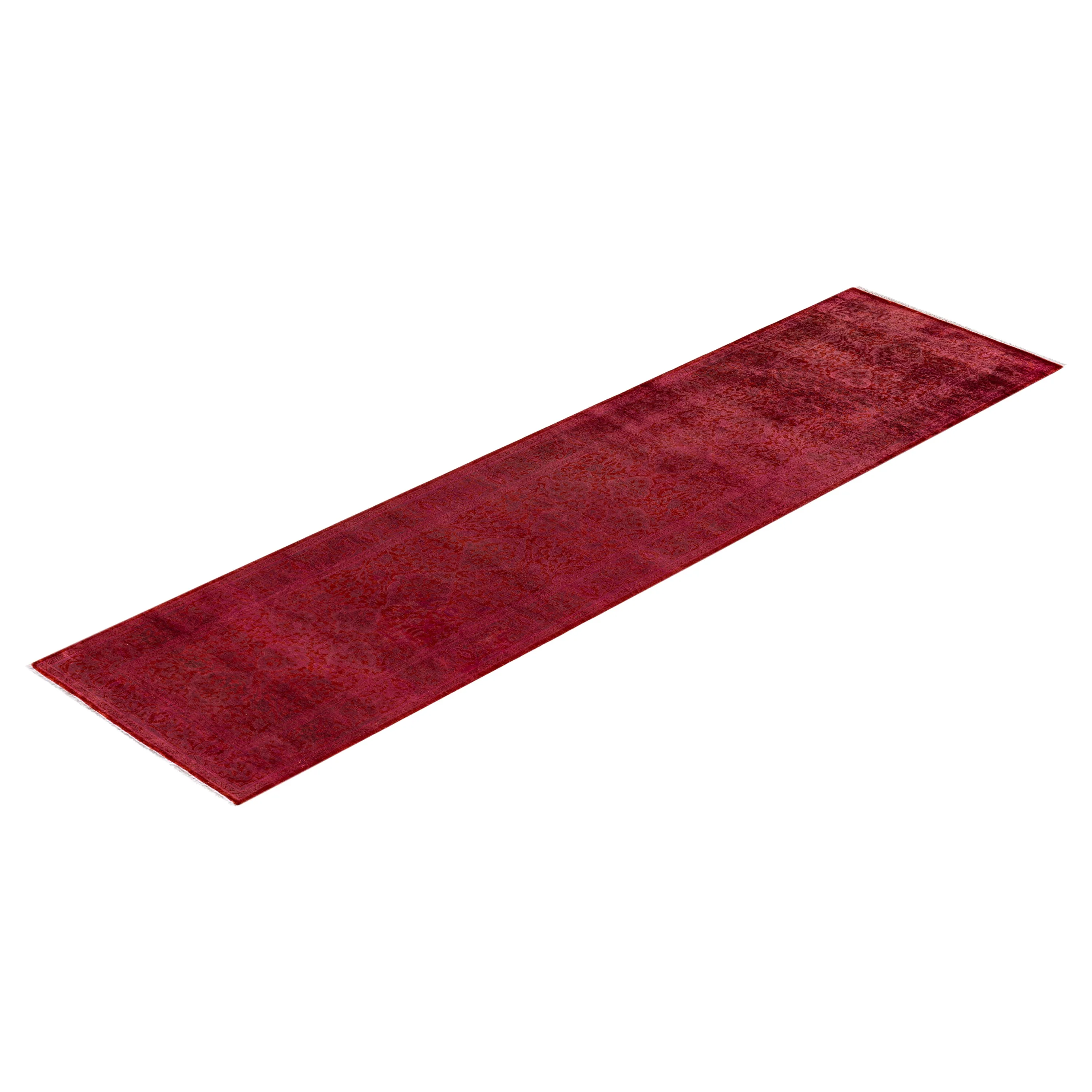 Pink Overdyed Wool Runner - 2' 6" x 10' 1"