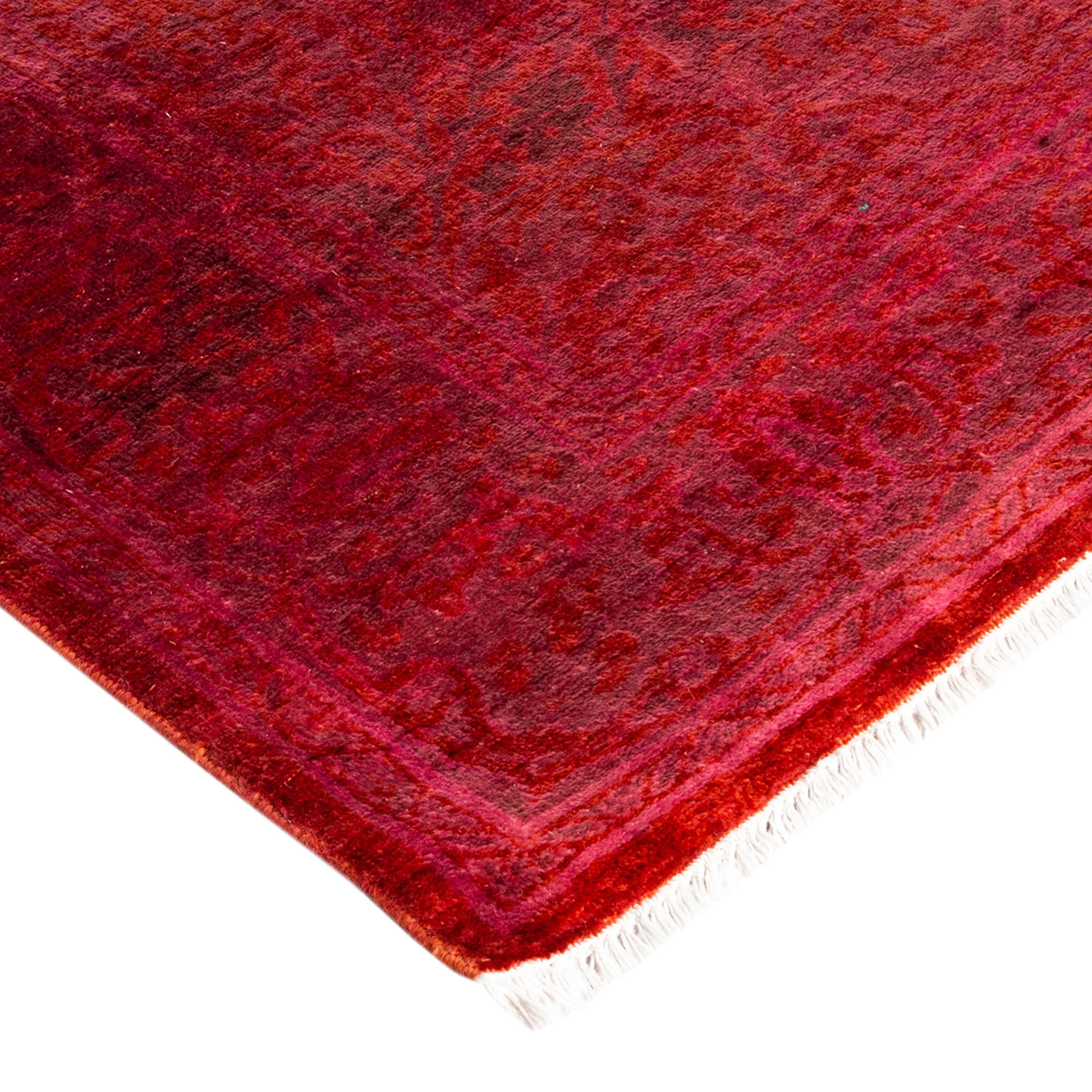 Pink Overdyed Wool Runner - 2' 6" x 10' 1"