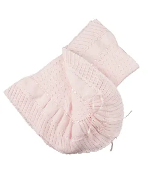Pointelle Knit Ruffle Blanket