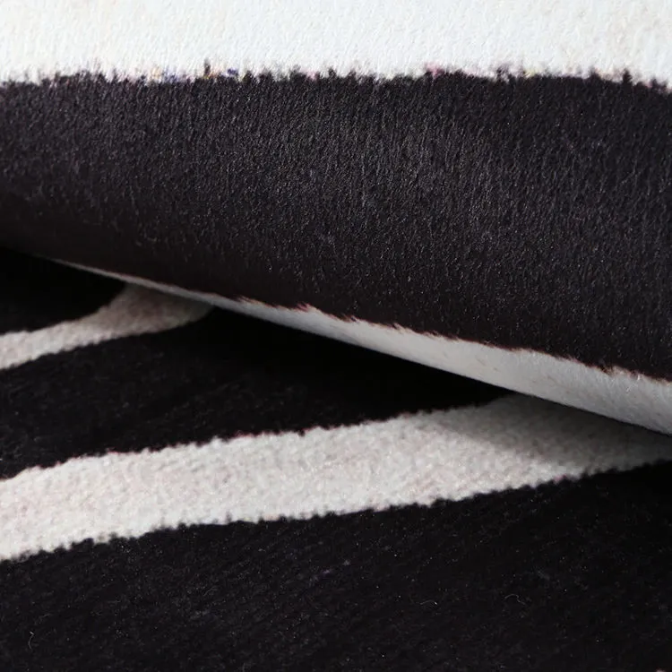 Premium Zebra Print White Faux Cowhide Rug