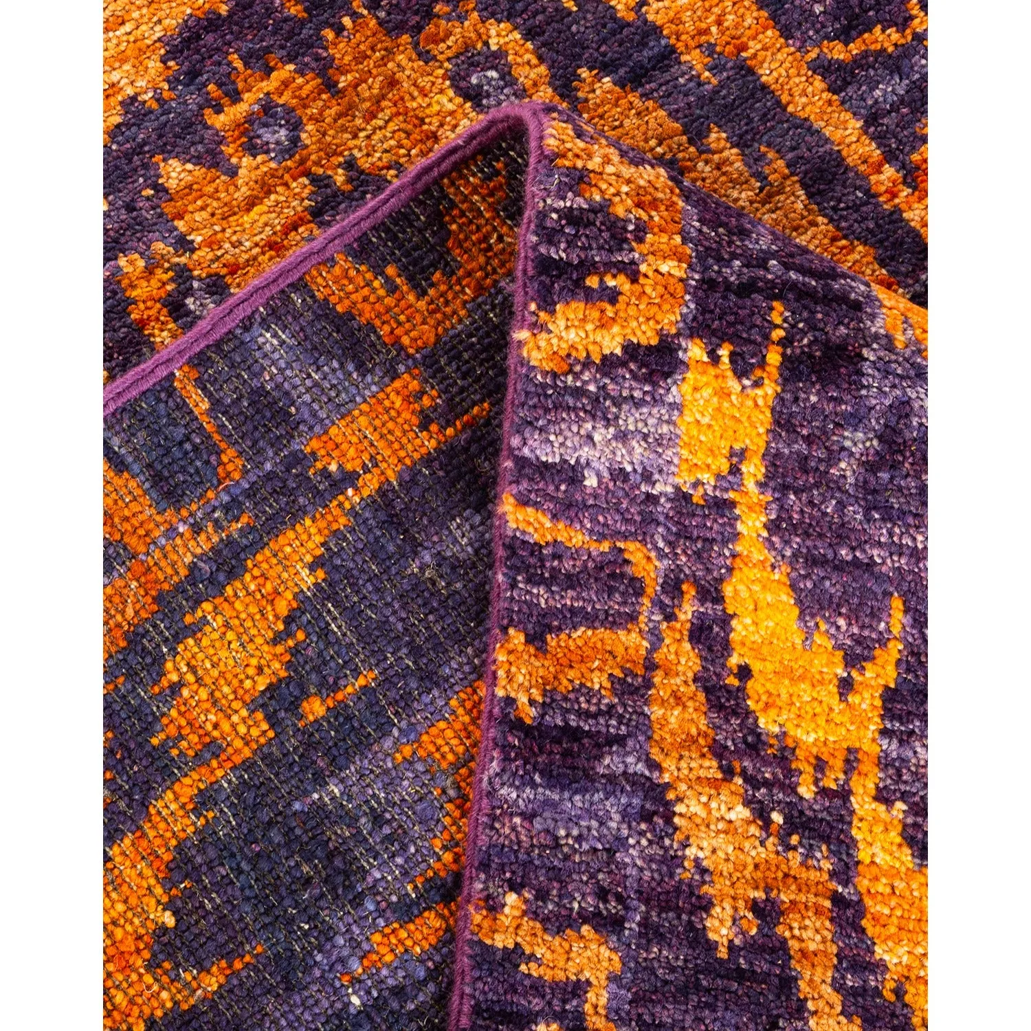 Purple Transitional Wool Rug - 6' x 6'1"
