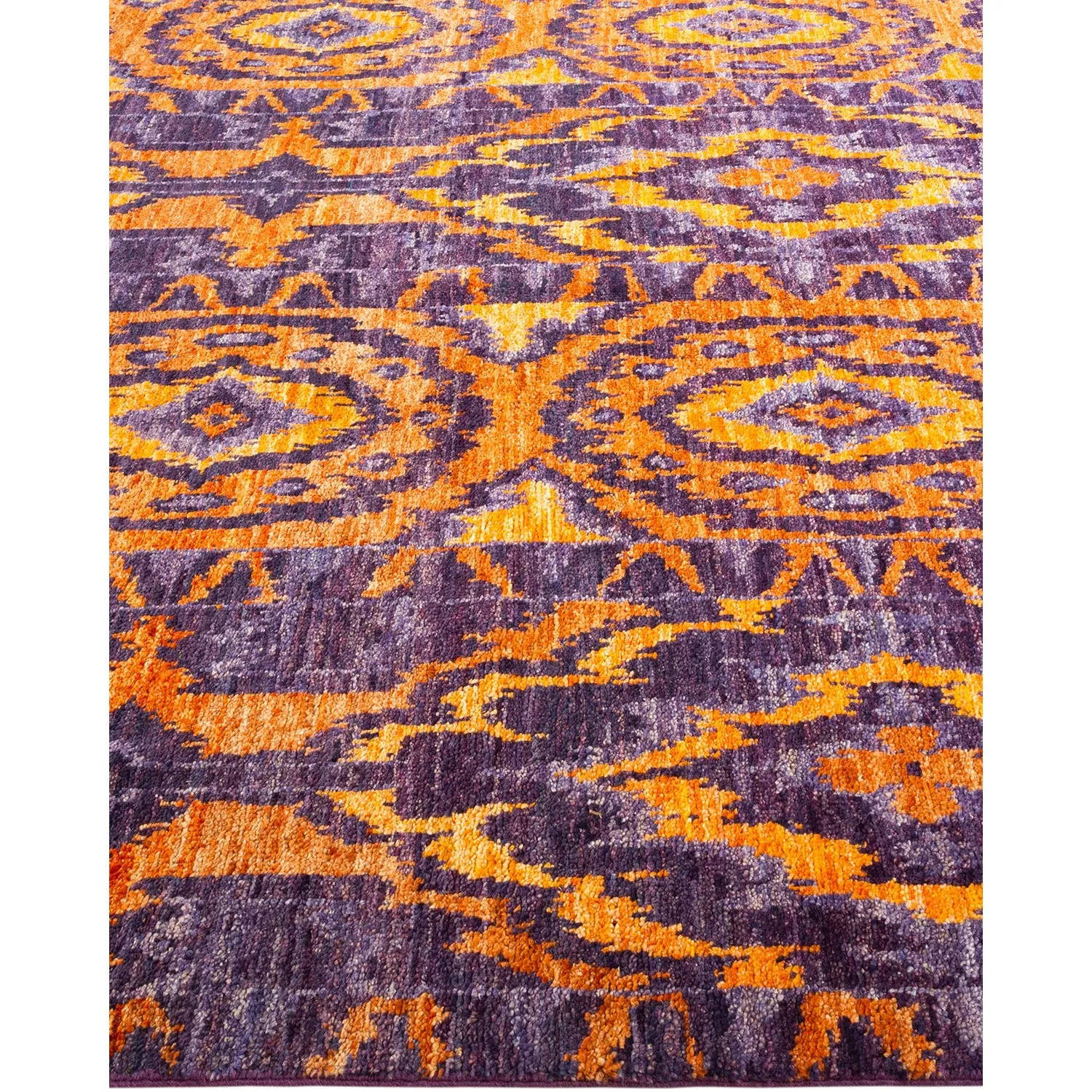Purple Transitional Wool Rug - 6' x 6'1"