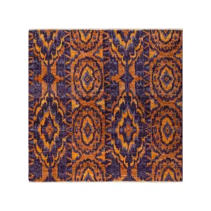 Purple Transitional Wool Rug - 6' x 6'1"