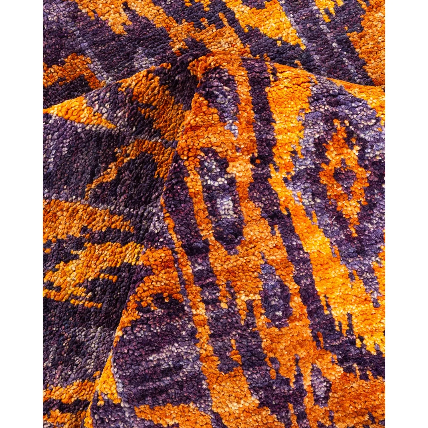 Purple Transitional Wool Rug - 6' x 6'1"