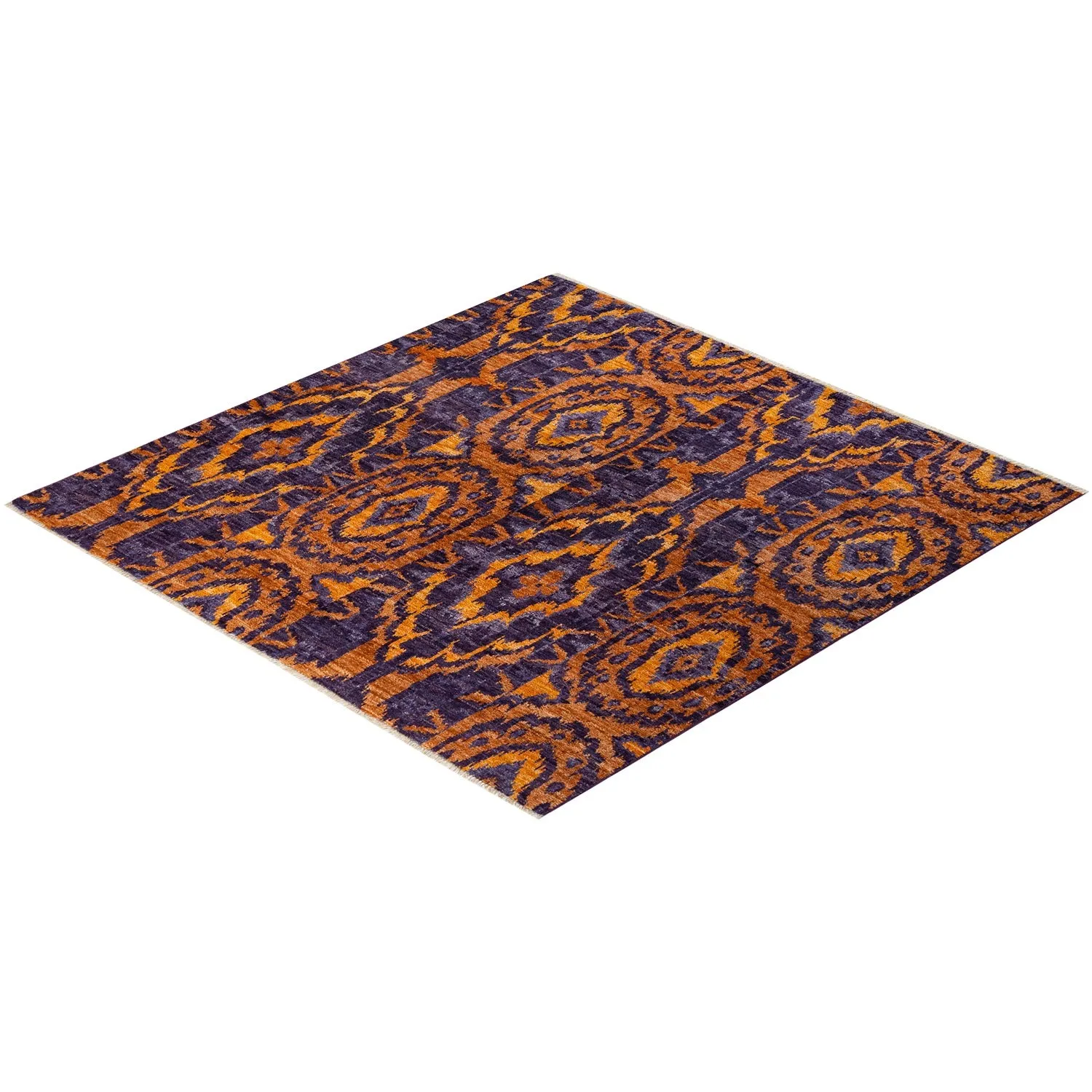 Purple Transitional Wool Rug - 6' x 6'1"