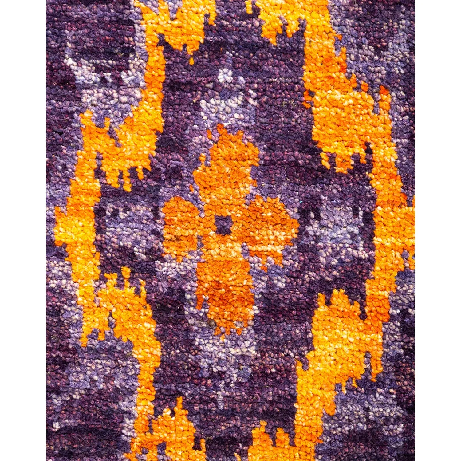 Purple Transitional Wool Rug - 6' x 6'1"