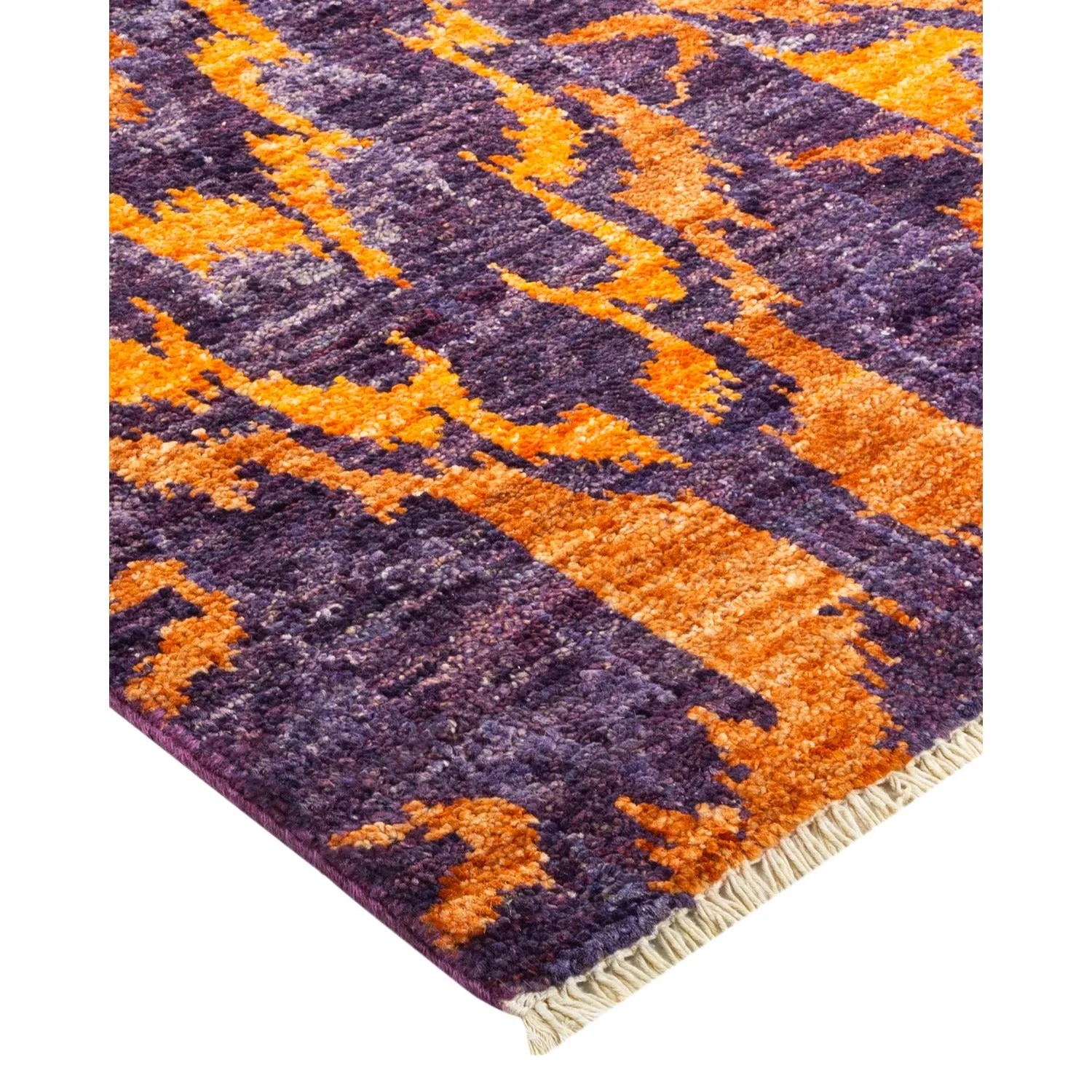 Purple Transitional Wool Rug - 6' x 6'1"