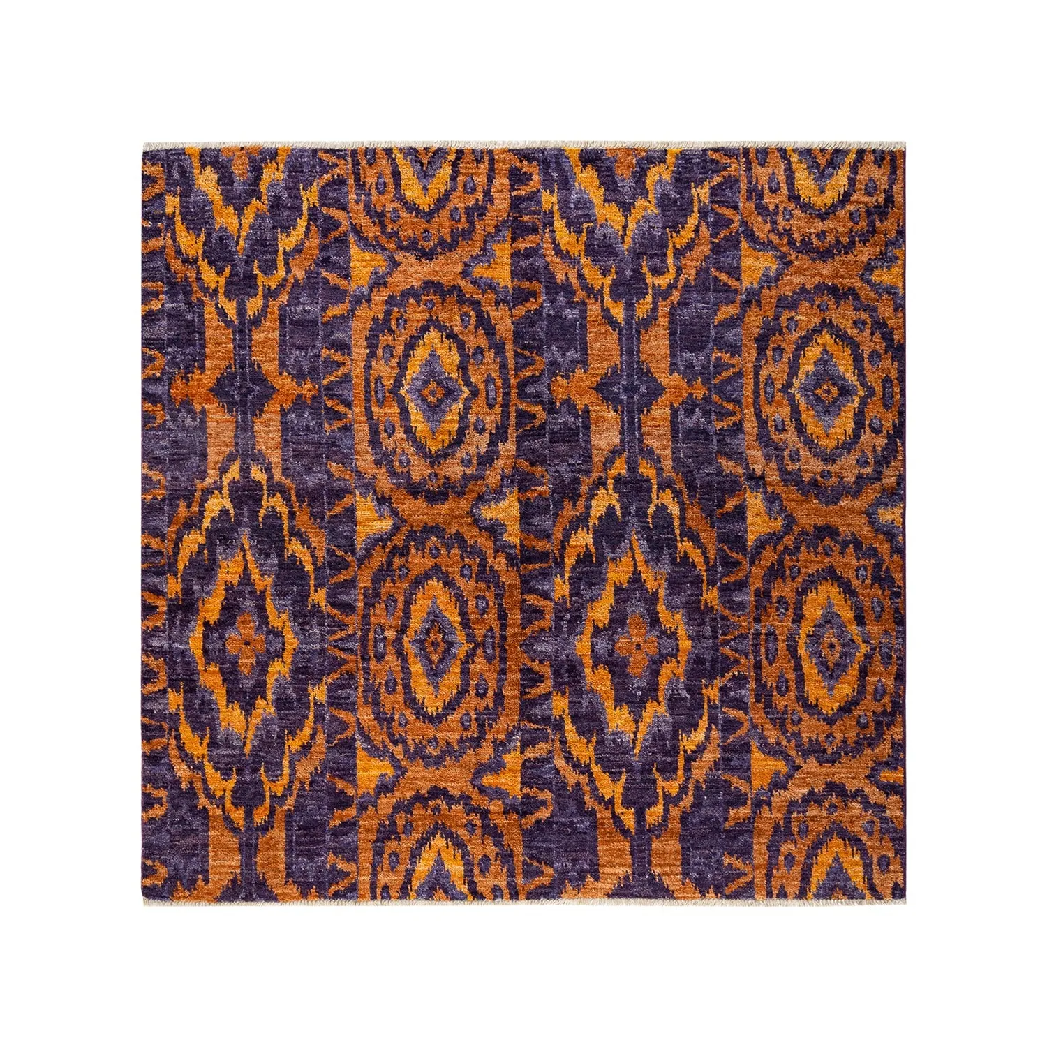 Purple Transitional Wool Rug - 6' x 6'1"