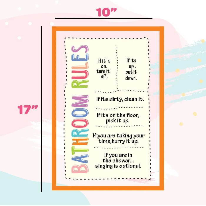 Rules Make You Cool Bathroom Frames For Wall