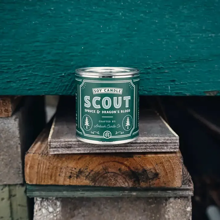 Scout | Spruce   Dragons Blood 8oz Soy Candle