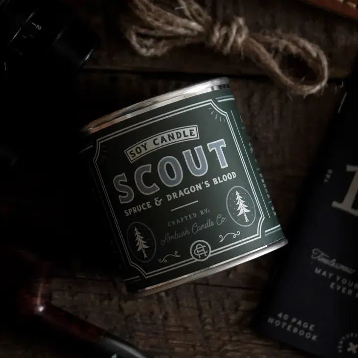Scout | Spruce   Dragons Blood 8oz Soy Candle