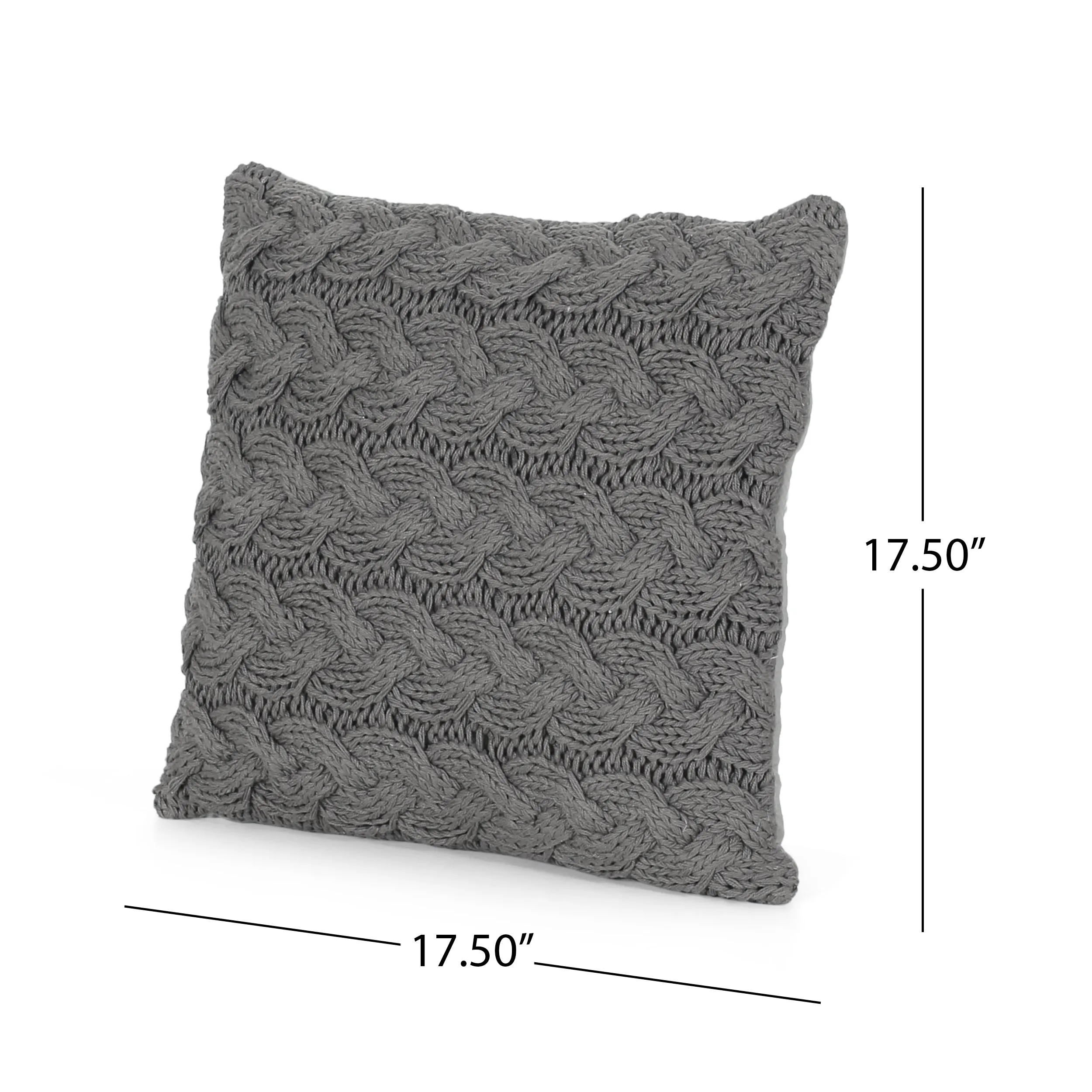 Selina Boho Cotton Throw Pillow (Set of 2), Gray