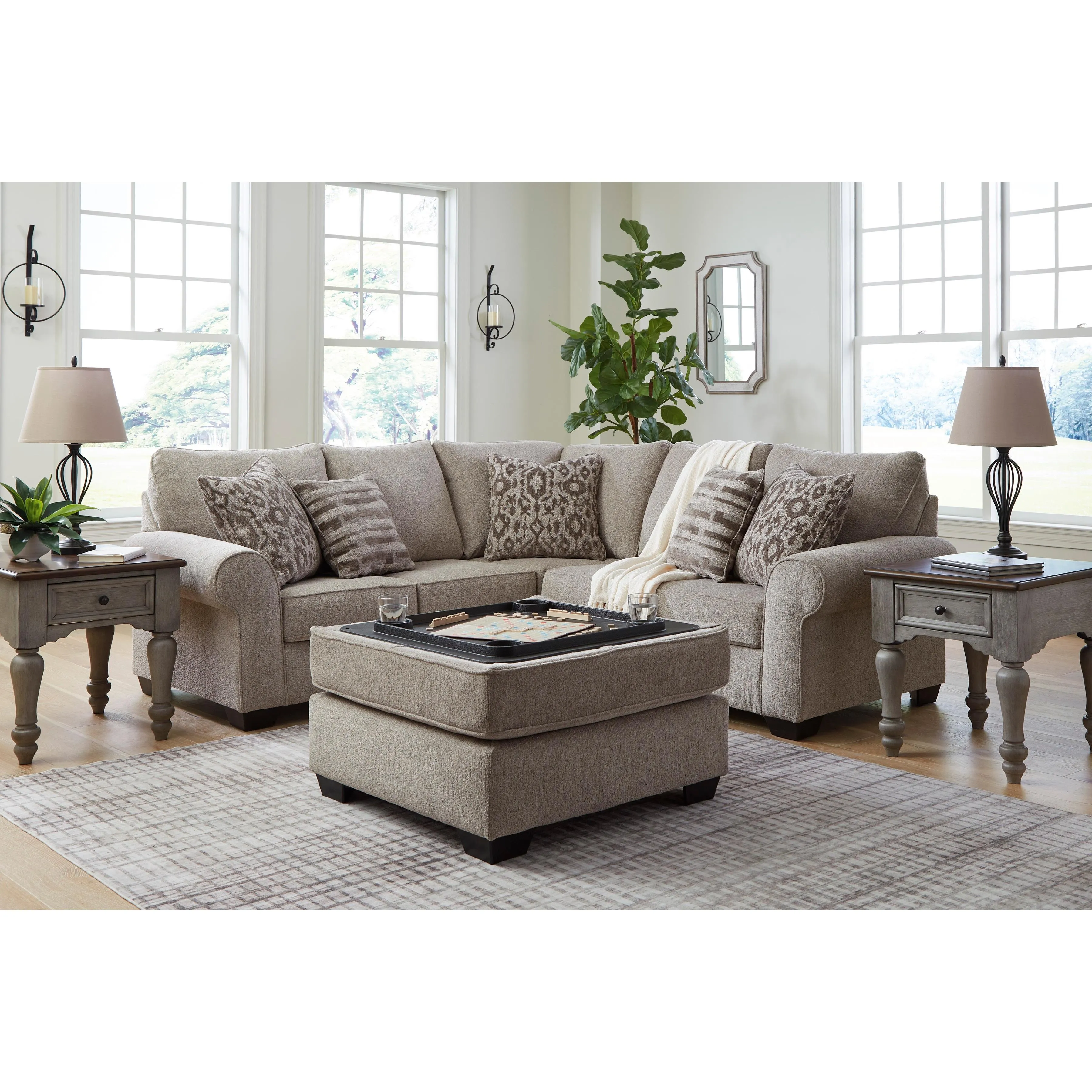 Signature Design by Ashley Claireah Fabric 2 pc Sectional 9060348/9060356
