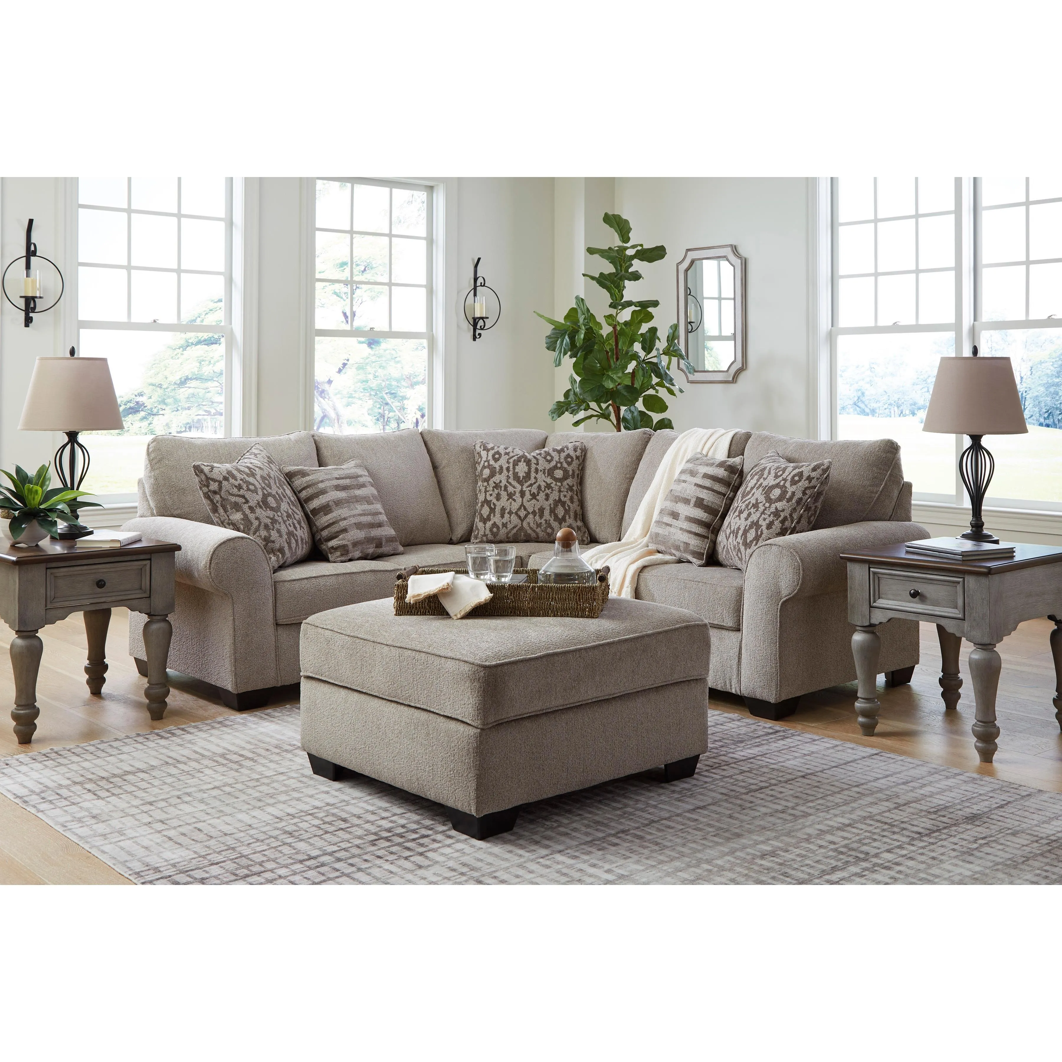 Signature Design by Ashley Claireah Fabric 2 pc Sectional 9060348/9060356