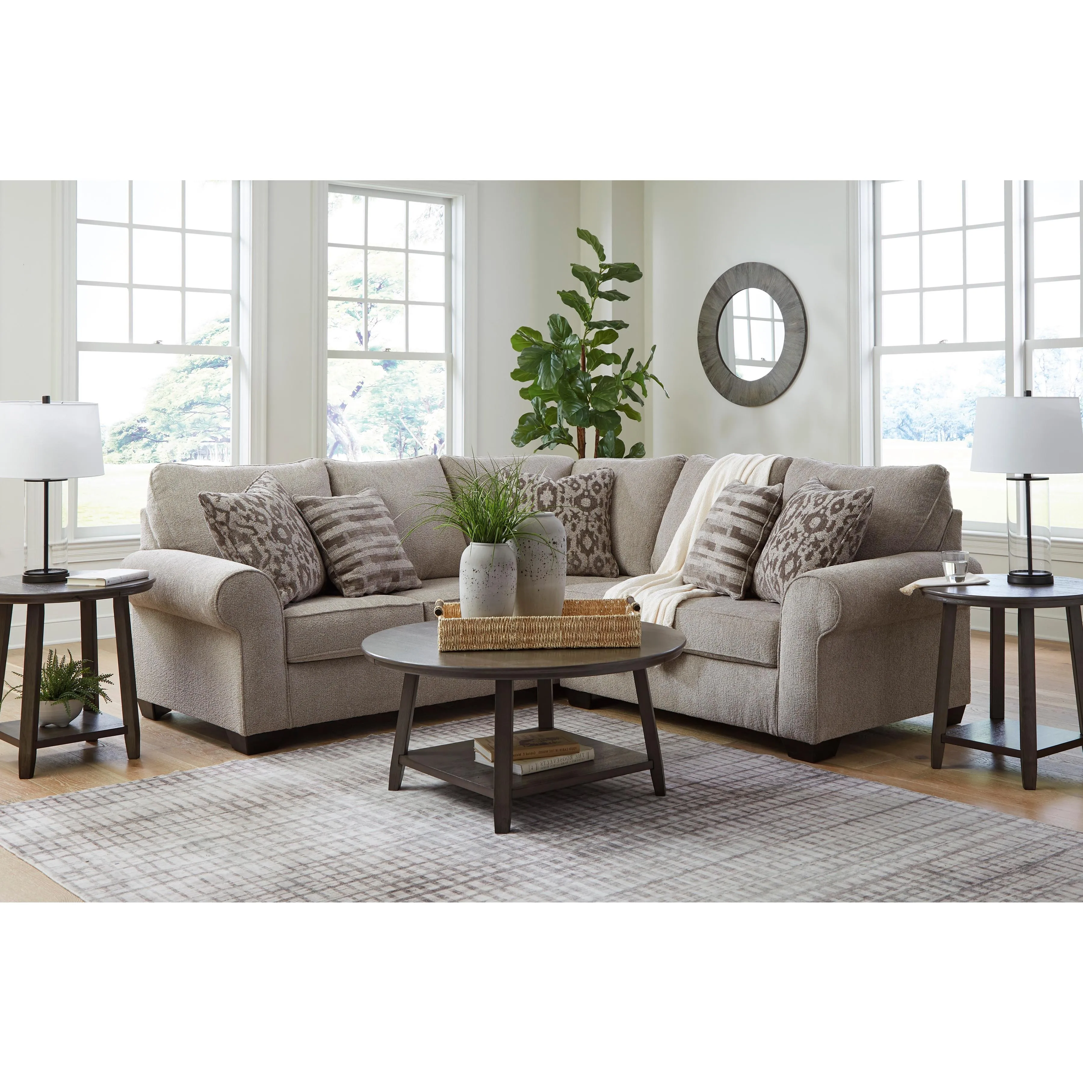 Signature Design by Ashley Claireah Fabric 2 pc Sectional 9060348/9060356