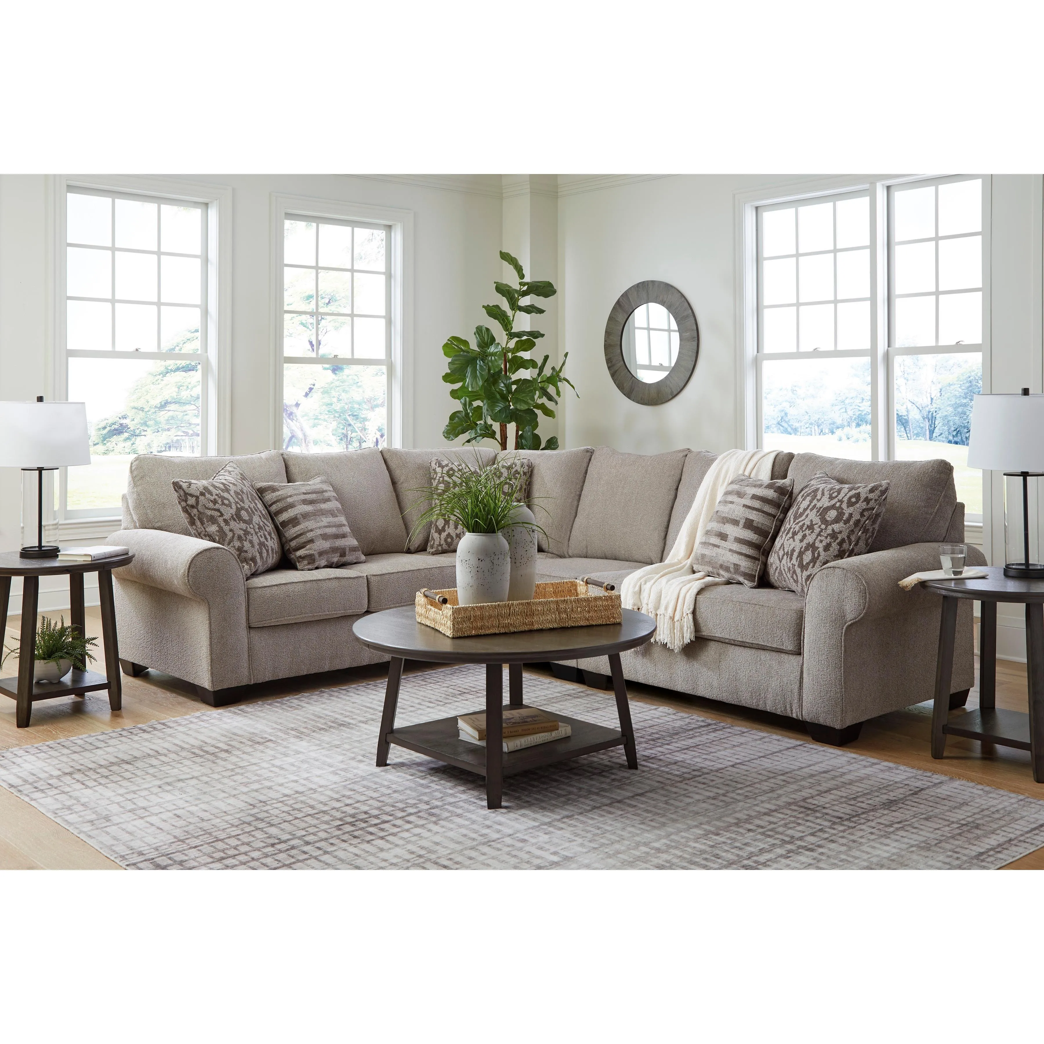 Signature Design by Ashley Claireah Fabric 3 pc Sectional 9060348/9060346/9060356
