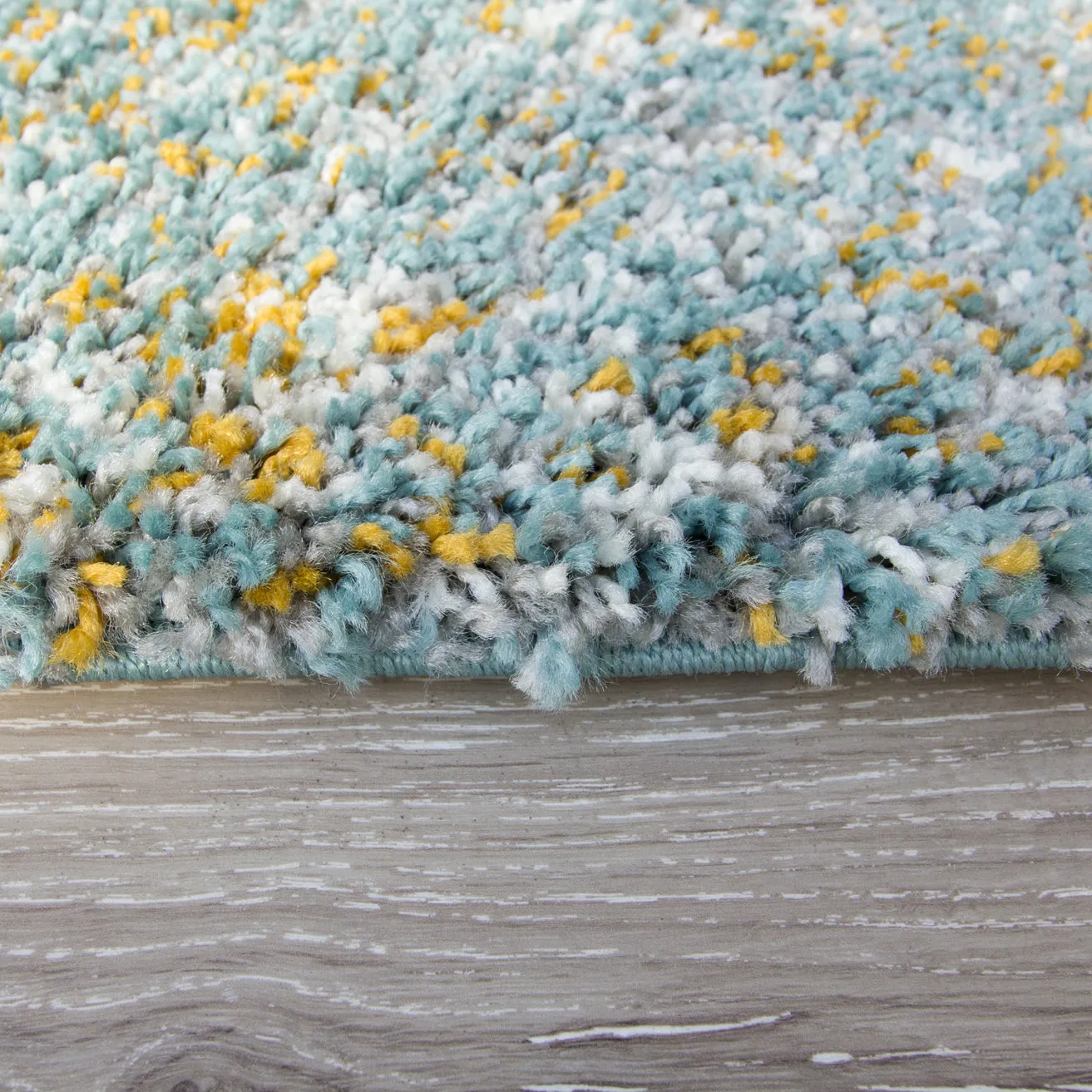 Small Duck Egg Mottled Shaggy Rug