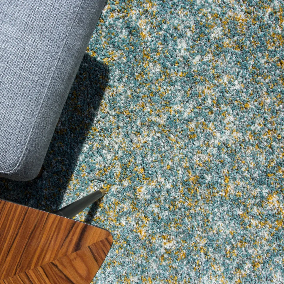 Small Duck Egg Mottled Shaggy Rug