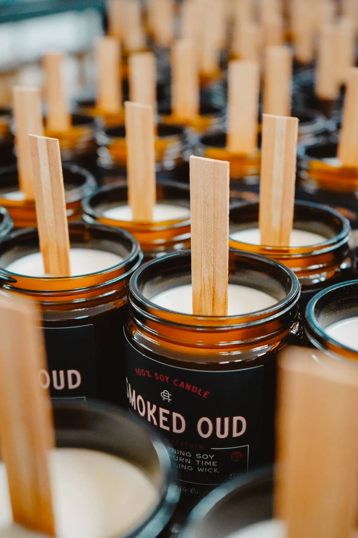 Smoked Oud | Incense   Leather 8oz Soy Candle