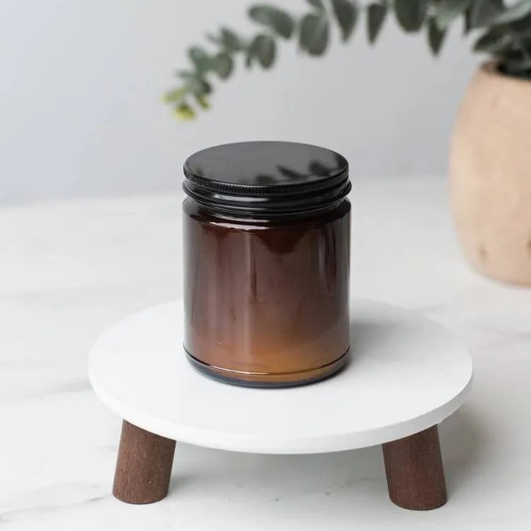 Smoked Oud | Incense   Leather 8oz Soy Candle