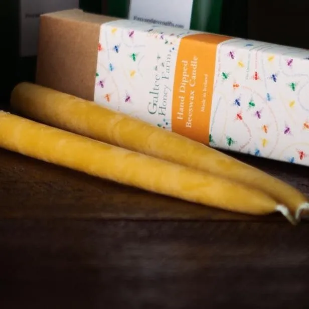 Snowflake-White Wee Willie Winkie Candle Holders and Beeswax Candles