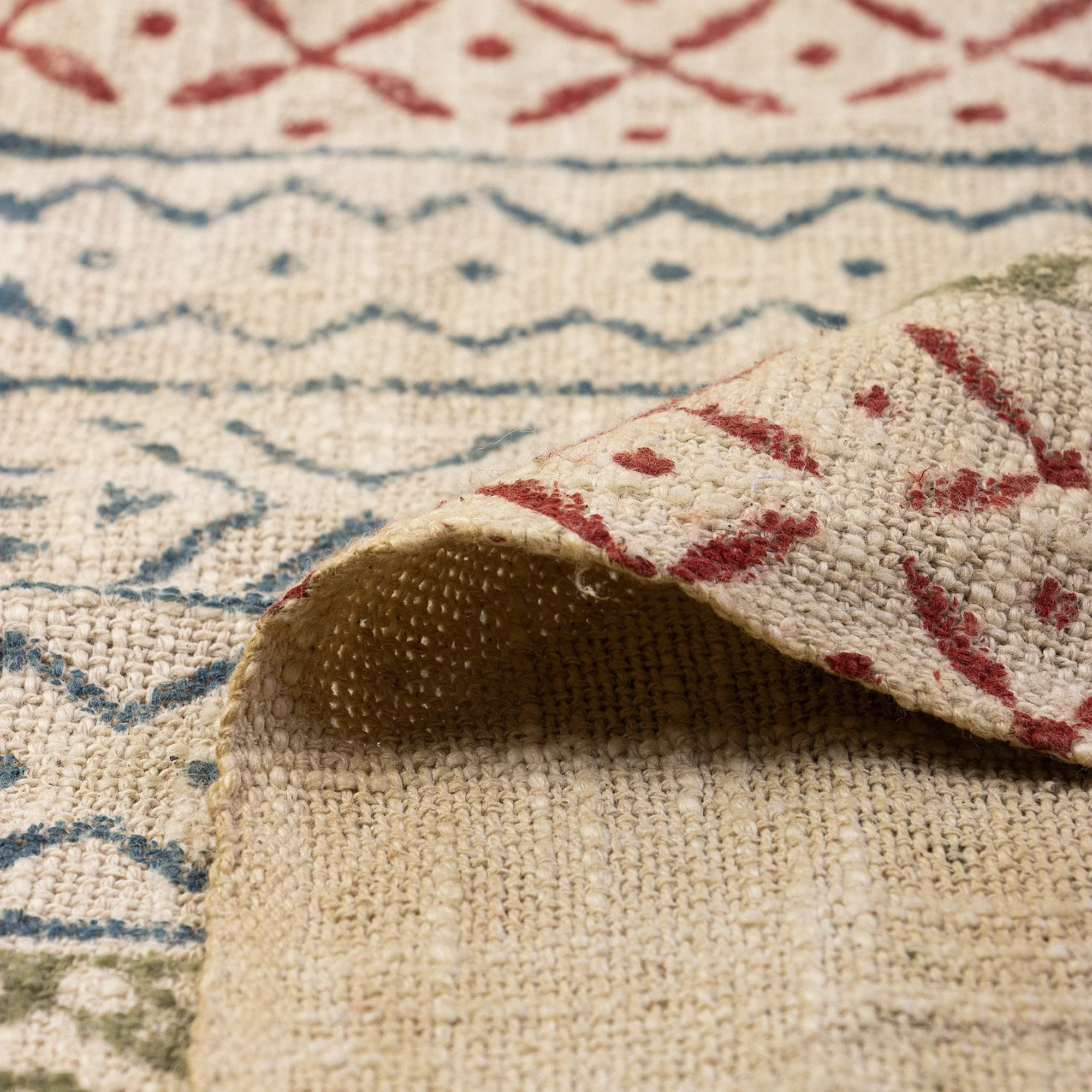 Soft Block Print Cotton Throw Blanket For Home Decor